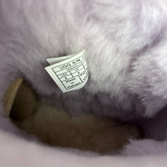 New Women's Sz 8 UGG Boots Bailey Bow Metallic LRFG Lavendar Fog Sold Out Rare! - Picture 10 of 12